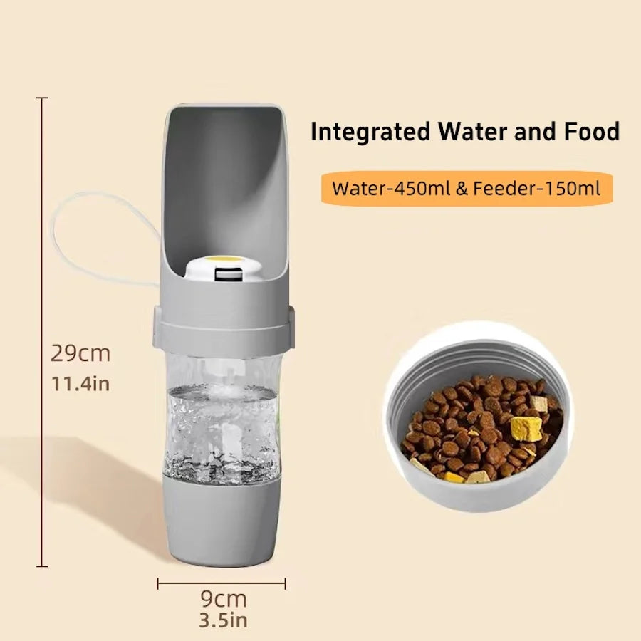 ZeliPet™ On-The-Go Travel Feed & Hydrate Bottle