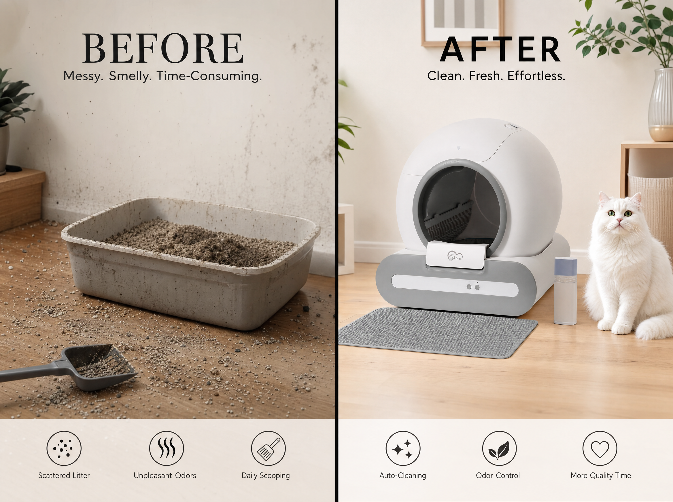 ZeliPet™ SmartCare Self-Cleaning Litter Box