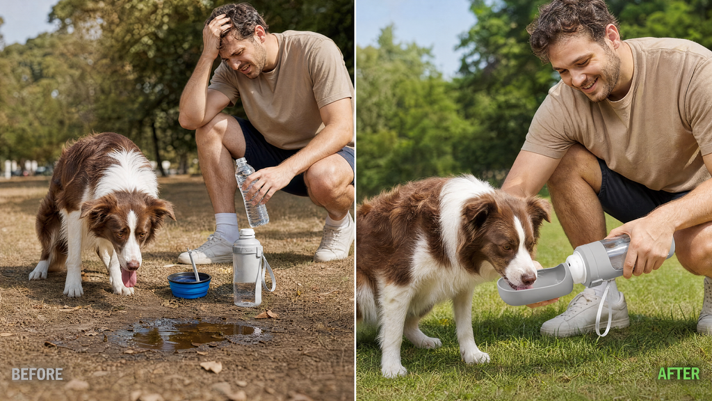 ZeliPet™ On-The-Go Travel Feed & Hydrate Bottle