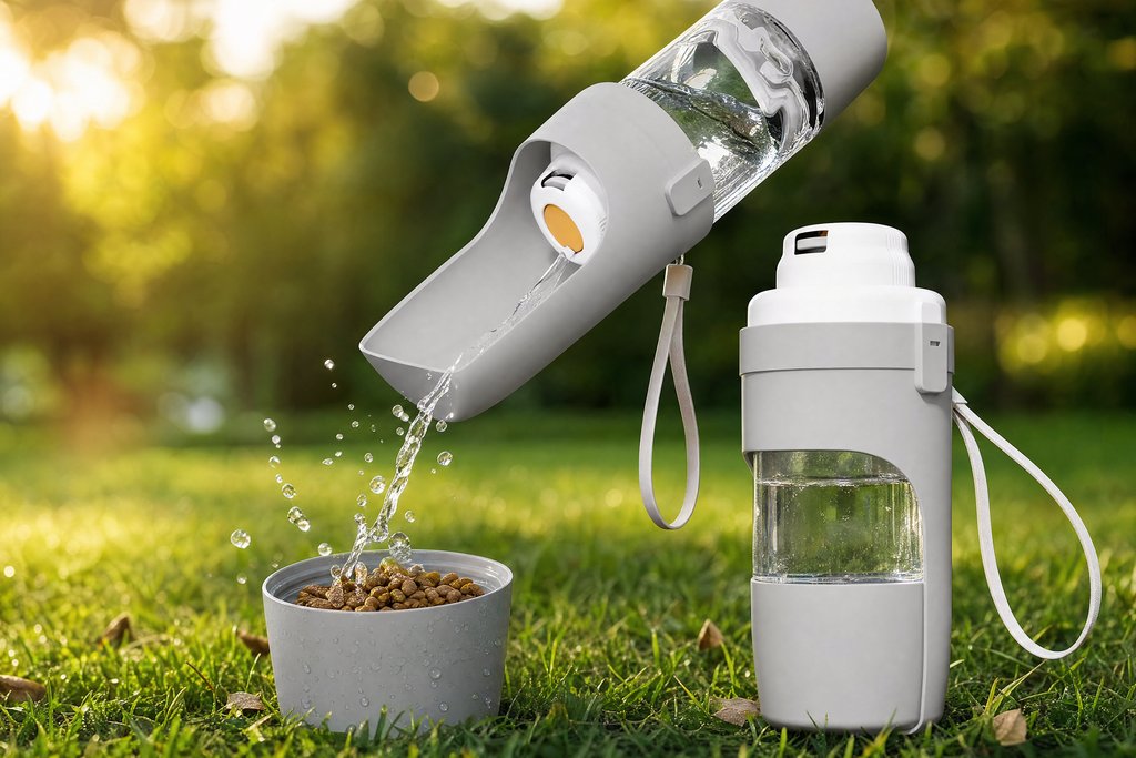 ZeliPet™ On-The-Go Travel Feed & Hydrate Bottle